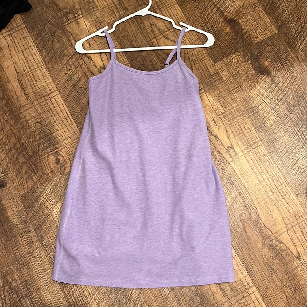 Size XS • Light Purple Beyond Yoga Dress w/ shorts built in, with pockets!
